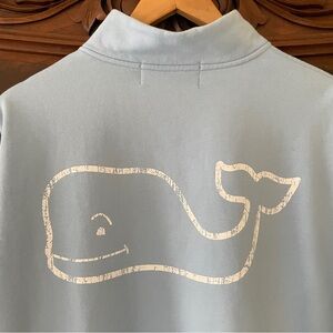 Vineyard Vines Men's Pullover Sweatshirt Light Blue White Whale Logo size XXL